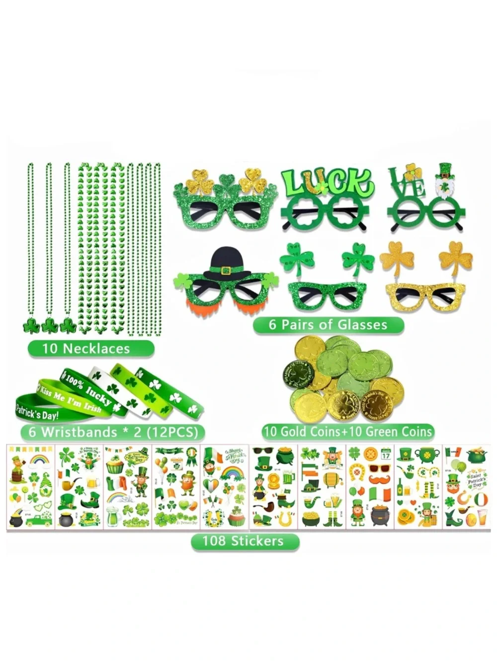 156Pcs St. Patricks Day Accessories Set